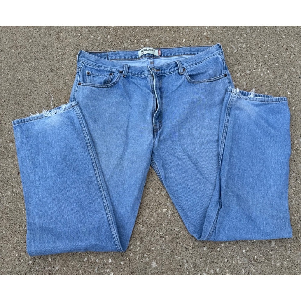 Levi's 505 Regular Fit Men's Jeans Light Wash Size 40x34‎ Made in 08 - Picture 3 of 16